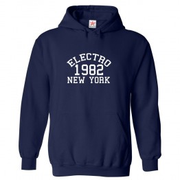 Electro 1982 Newyork Unisex Classic Kids and Adults Pullover Hoodie for Music Fans